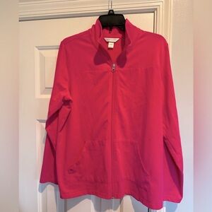 Christopher & Banks Women's Pink zip Jacket large petite
